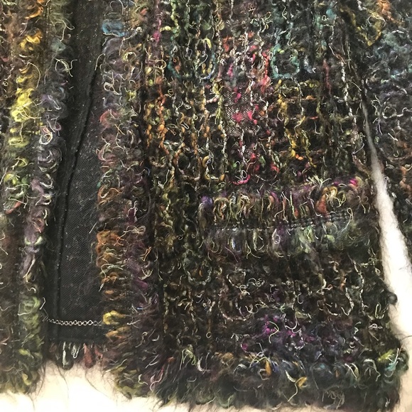 Authentic CHANEL 🦄 Runway Multicolor Mohair Fringe Tweed Blazer Jacket 38/4 - Picture 11 of 12